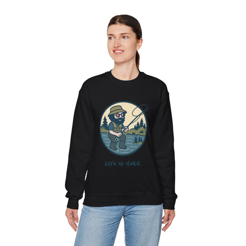 Grateful Dead - Fly Fishin' Jerry | Life is dead. Crewneck Sweatshirt - StealieShop